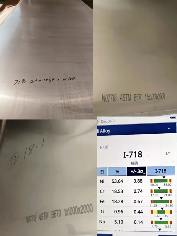 Inconel 718 Plate and Sheet