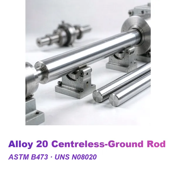 Alloy 20 centreless ground rod, UNS N08020