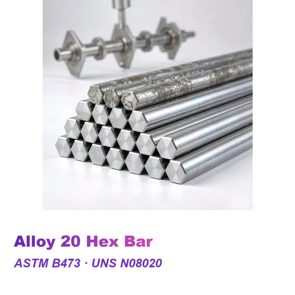 Alloy 20 hex bar, UNS N08020